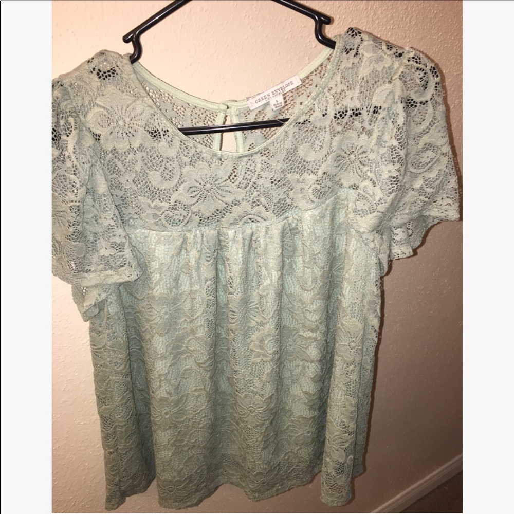 Green Envelope blouse